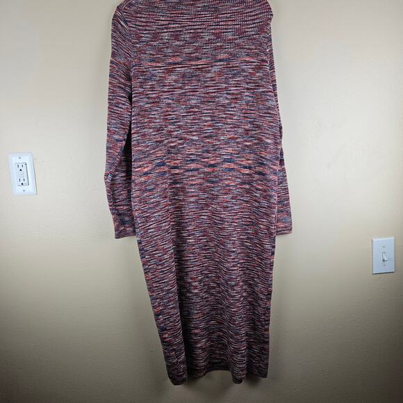 Madewell Long Sleeve Spacedye Midi Dress Size Large - Picture 2 of 6